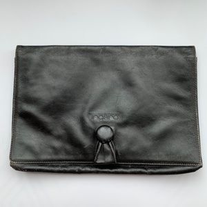 VINTAGE Emanual Ungaro Leather Black Clutch Purse